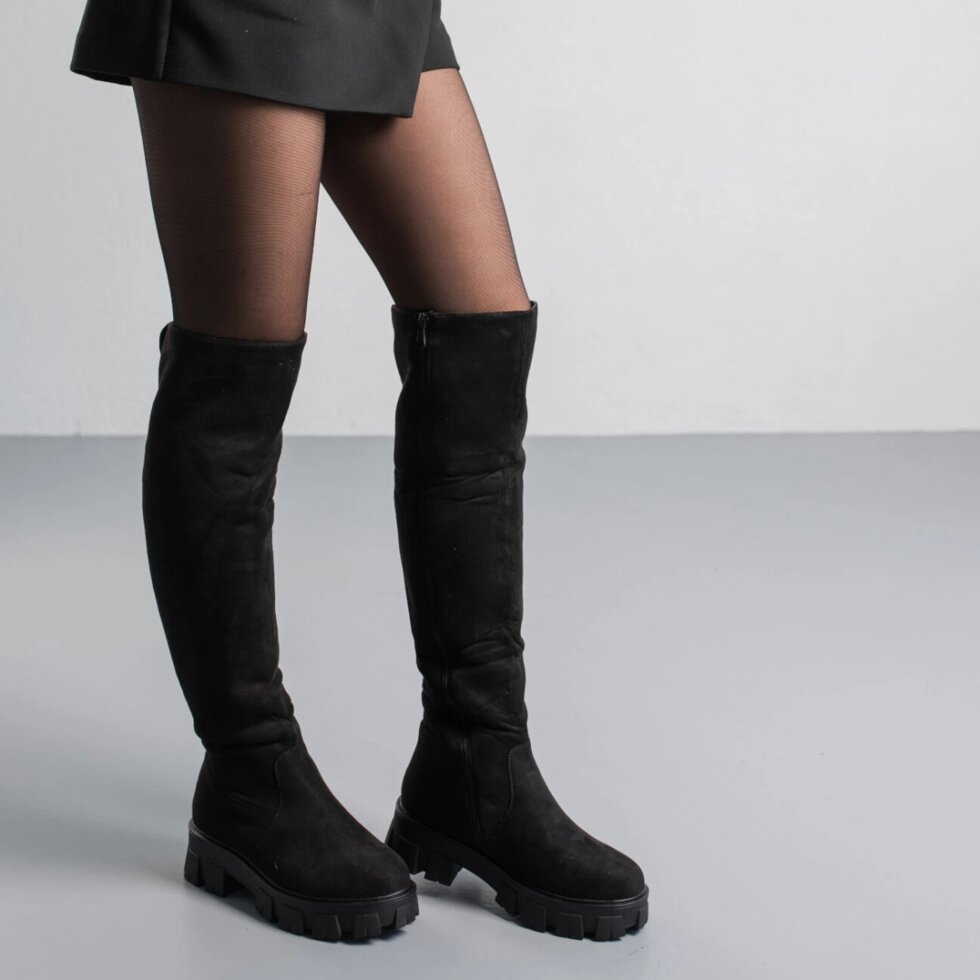 Ботфорти жіночі зимові Fashion Neighbor 3844 36 розмір 23,5 см Чорний від компанії Shock km ua - фото 1