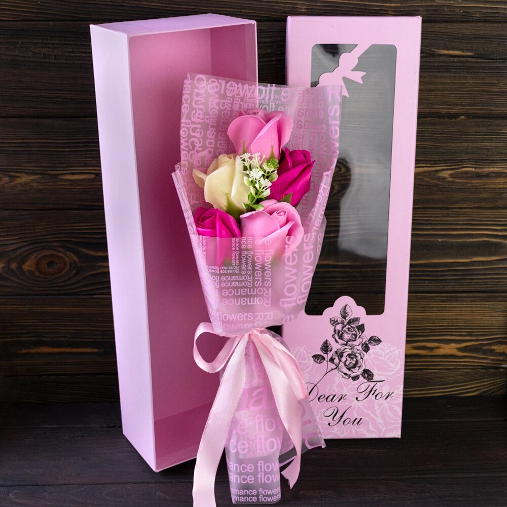 Букет троянд із мила Dear for you 12580 (рожевий) від компанії Shock km ua - фото 1