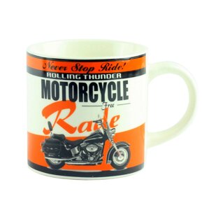Чашка "Motorbike Desing Assorted", помаранчева, 9 см