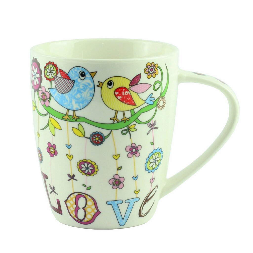 Чашка "Mug bird love Porcelain", пташки 10 см від компанії Shock km ua - фото 1