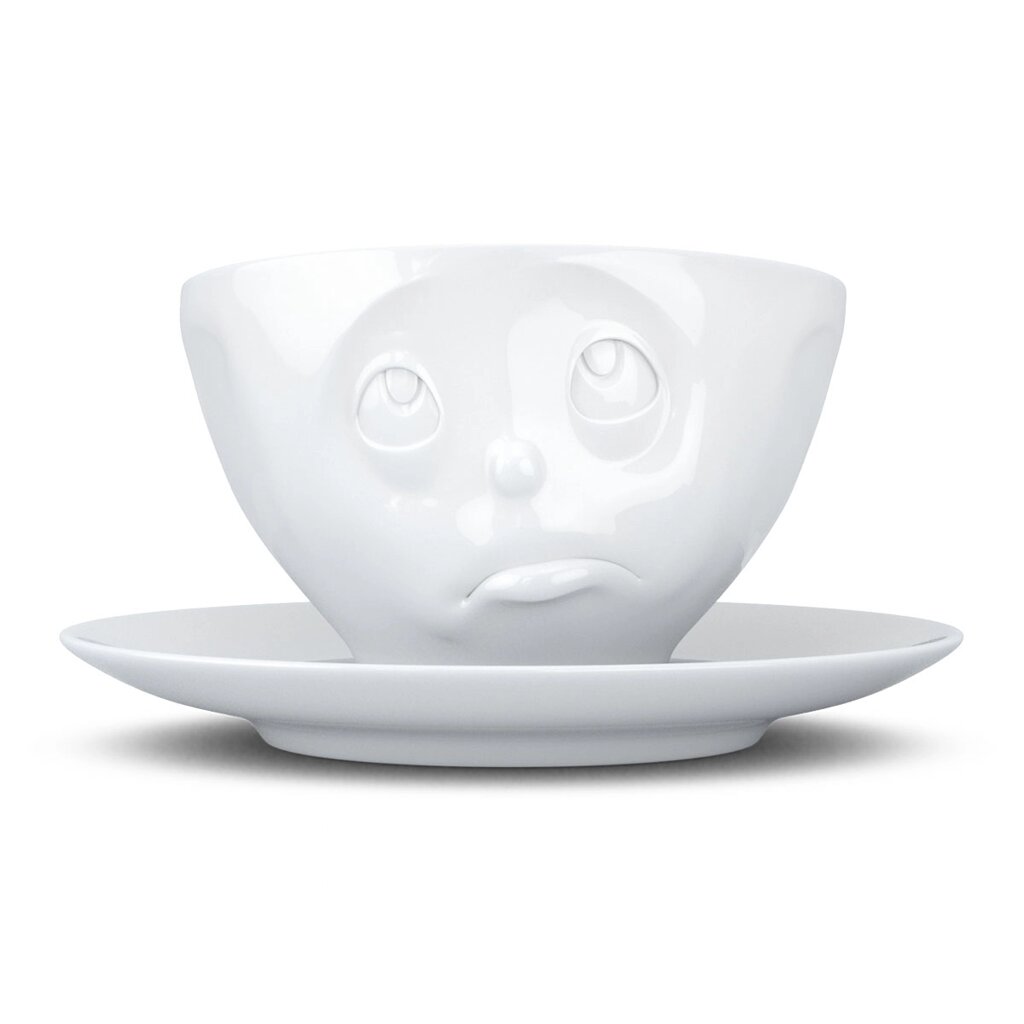 Чашка з блюдцем для кави "Ну, будь ласка!" (200 мл), порцеляна від компанії Shock km ua - фото 1