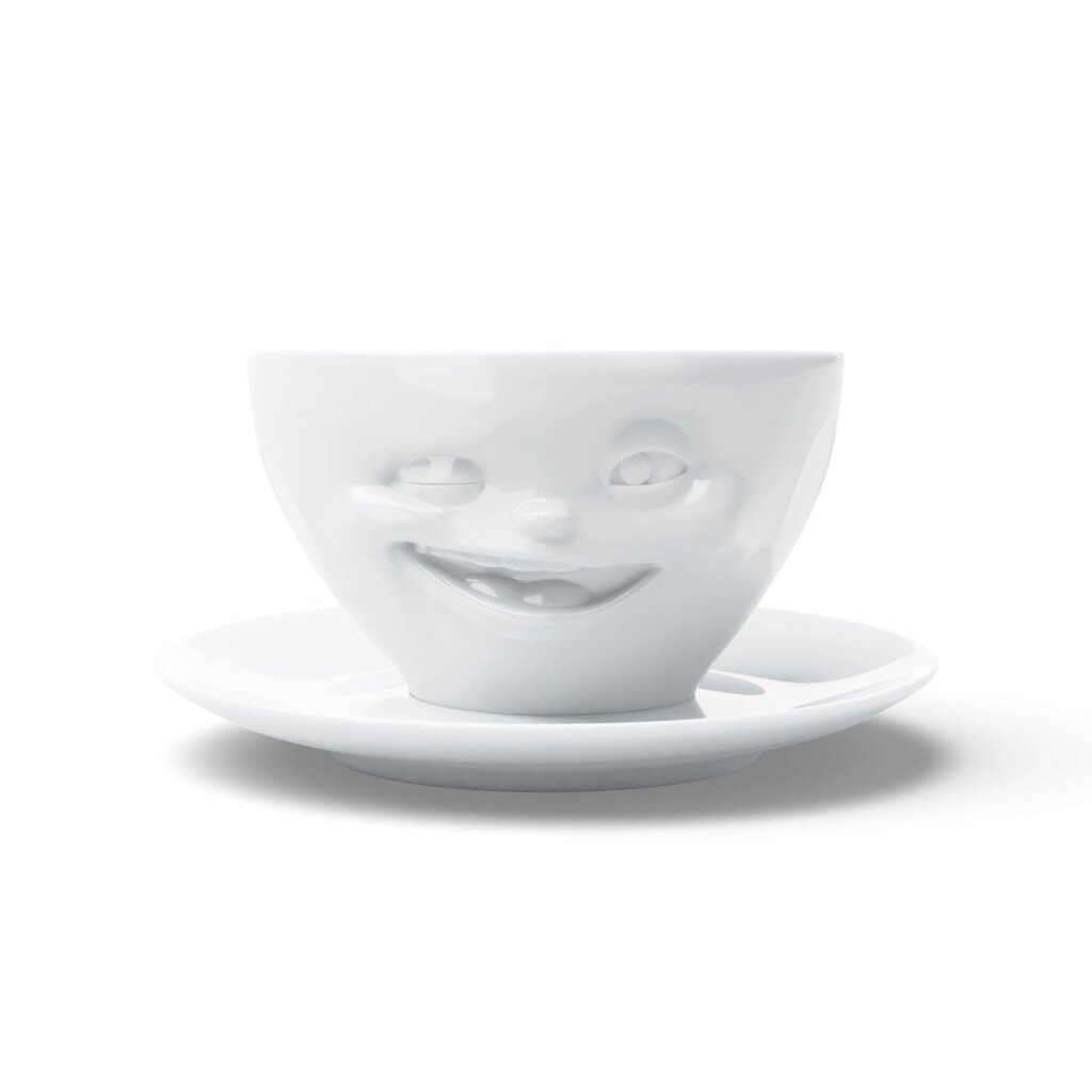 Чашка з блюдцем для кави Tassen "Підморгуючий", (200 мл), порцеляна від компанії Shock km ua - фото 1