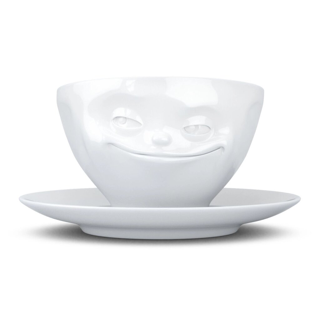 Чашка з блюдцем для кави Tassen "Усмішка" (200 мл), порцеляна від компанії Shock km ua - фото 1