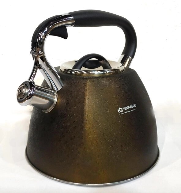 Чайник із свистком Edenberg EB-1991-Brown 3 л коричневий від компанії Shock km ua - фото 1