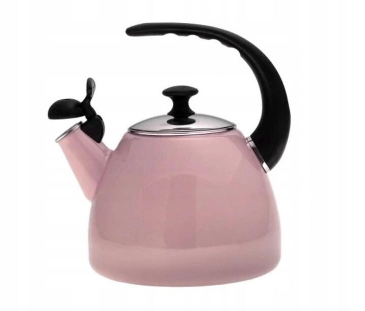 Чайник із свистком Kamille KM-1040B 2.5 л рожевий від компанії Shock km ua - фото 1