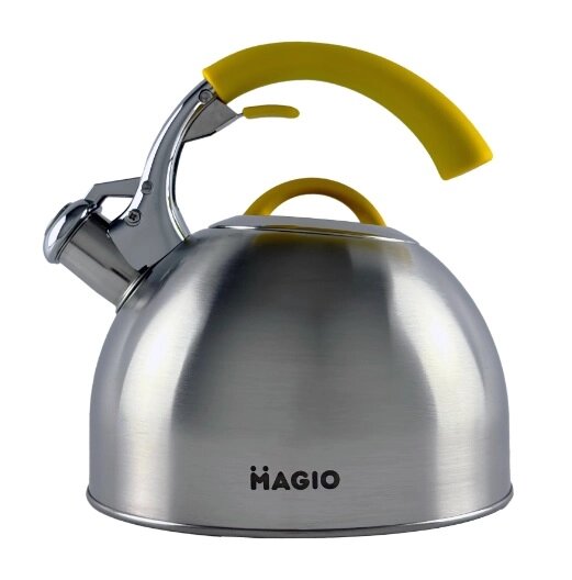Чайник із свистком Magio MG-1191 2.5 л сріблястий від компанії Shock km ua - фото 1