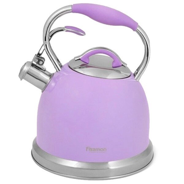 Чайник зі свистком Fissman Felicity FS-5960 2,6 л фіолетовий від компанії Shock km ua - фото 1