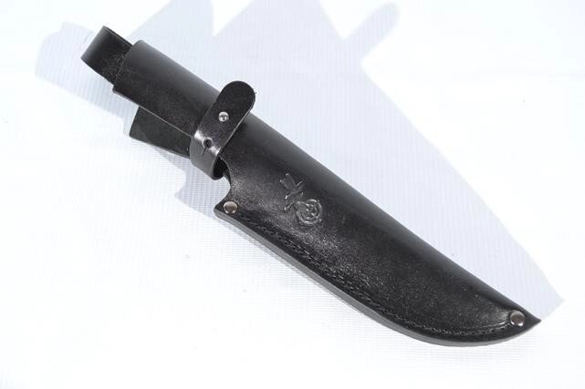 Чехол для ножа No7 шкіряний чорний 16/4,5 см від компанії Shock km ua - фото 1