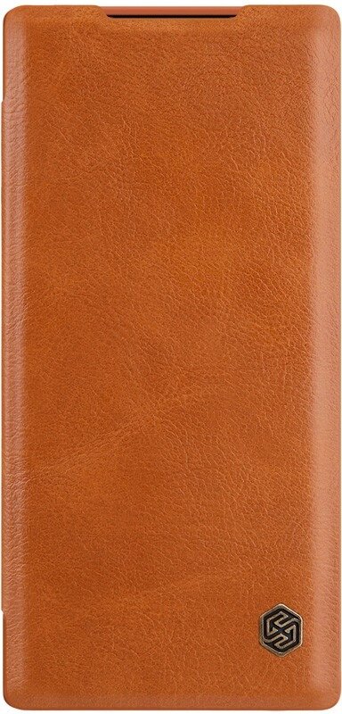 Чехол-книжка Nillkin Qin Leather Case Samsung Galaxy Note 10 SM-N970 Brown від компанії Shock km ua - фото 1
