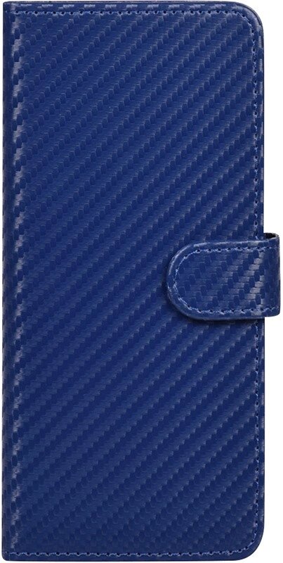 Чехол-книжка TOTO Book Carbon Fiber Universal Cover 5,5-5,7" Navy Blue від компанії Shock km ua - фото 1