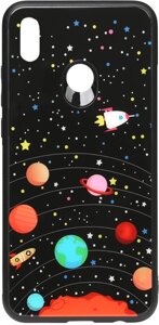 Чехол-накладка TOTO Cartoon Print Glass Case Huawei P Smart Z Planets
