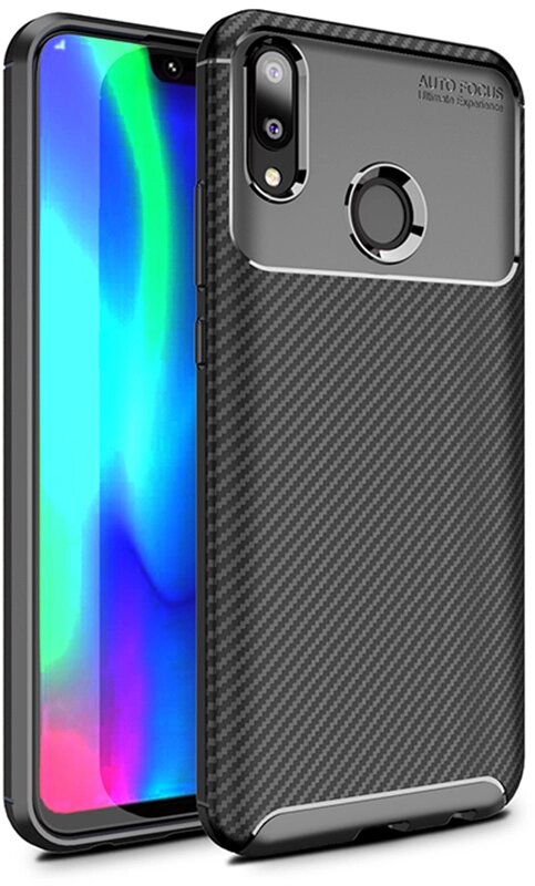 Чехол-накладка Ipaky Carbon Fiber Series/Soft TPU Case Huawei Y9 2019 Black від компанії Shock km ua - фото 1
