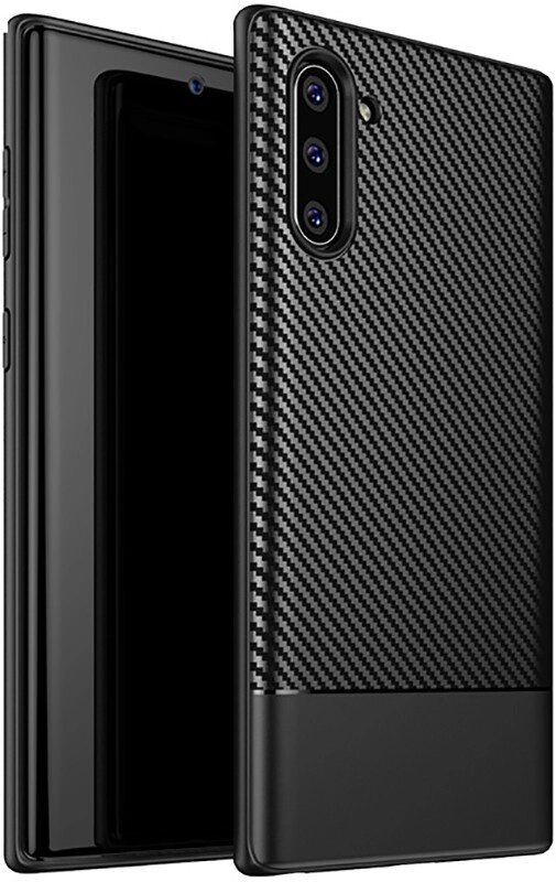 Чехол-накладка Ipaky Moosy Series/TPU With Carbon Fiber Case Samsung Galaxy Note 10 Black від компанії Shock km ua - фото 1