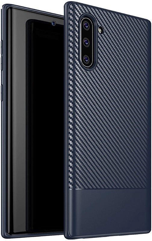 Чехол-накладка Ipaky Moosy Series/TPU With Carbon Fiber Case Samsung Galaxy Note 10 Blue від компанії Shock km ua - фото 1