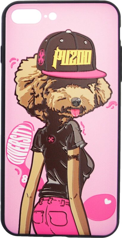 Чехол-накладка PUZOO TPU Case with UV Printing Hip Hop iPhone 7 Plus /8 Plus DJ Teddy Pink від компанії Shock km ua - фото 1