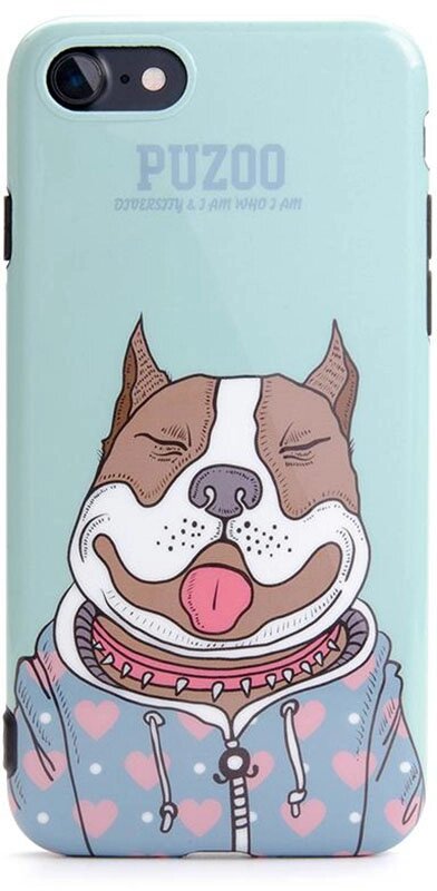 Чехол-накладка PUZOO TPU Glossy Shiny Powder Art dog iPhone 7/8/SE 2020 Green Baby від компанії Shock km ua - фото 1