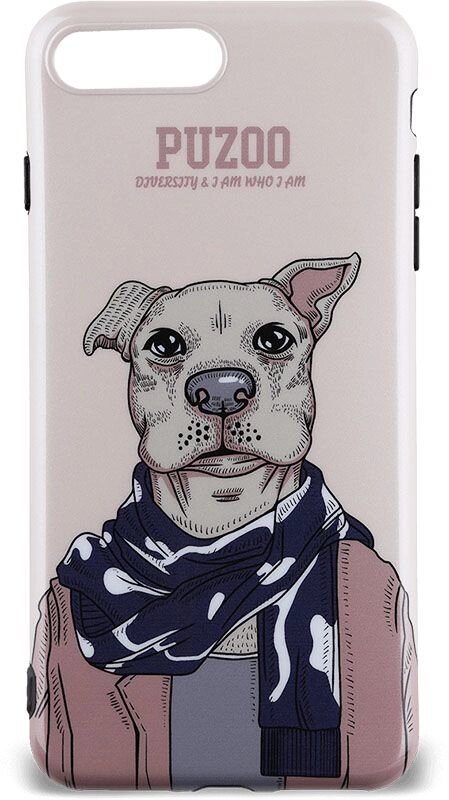 Чехол-накладка PUZOO TPU Glossy Shiny Powder Art dog iPhone 7 Plus/8 Plus Brown Aboo від компанії Shock km ua - фото 1