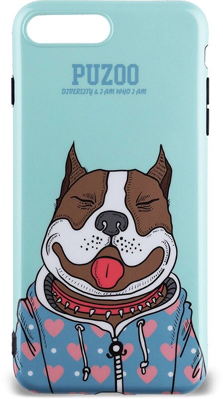 Чехол-накладка PUZOO TPU Glossy Shiny Powder Art dog iPhone 7 Plus/8 Plus Green Baby від компанії Shock km ua - фото 1