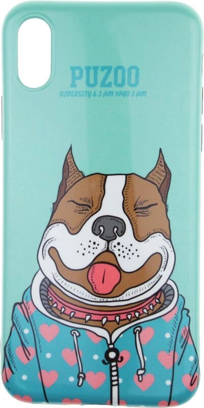 Чехол-накладка PUZOO TPU Glossy Shiny Powder Art dog iPhone X Green Baby від компанії Shock km ua - фото 1