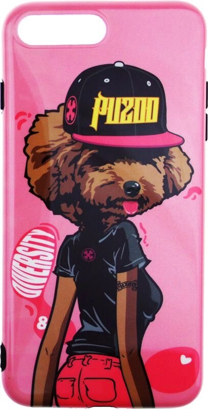 Чехол-накладка PUZOO TPU Glossy Surface IMD Hip Hop iPhone 7 Plus/8 Plus DJ Teddy Pink від компанії Shock km ua - фото 1