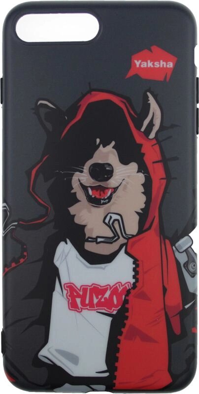 Чехол-накладка PUZOO TPU Glossy Surface IMD Hip Hop iPhone 7 Plus /8 Plus MC Husky Black від компанії Shock km ua - фото 1