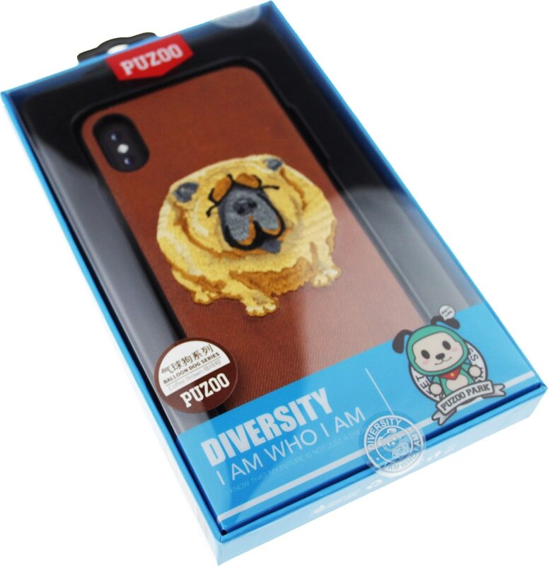 Чехол-накладка PUZOO TPU+TPU with stitchwork craft Ballon Dog iPhone X Brown від компанії Shock km ua - фото 1
