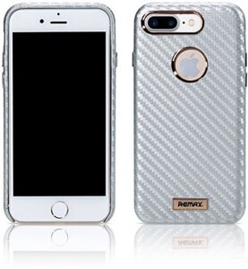 Чехол-накладка Remax Carbon Series Case for iPhone 7 Plus Silver