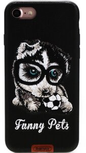Чехол-накладка Remax Funny Pets Series Case Apple iPhone 7 Black