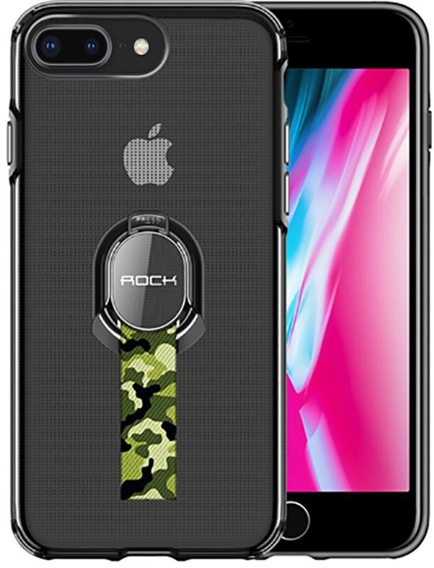 Чехол-накладка Rock TPU+PC MOC Pro Series Protection Case Apple iPhone 8 Plus Trans-Black від компанії Shock km ua - фото 1