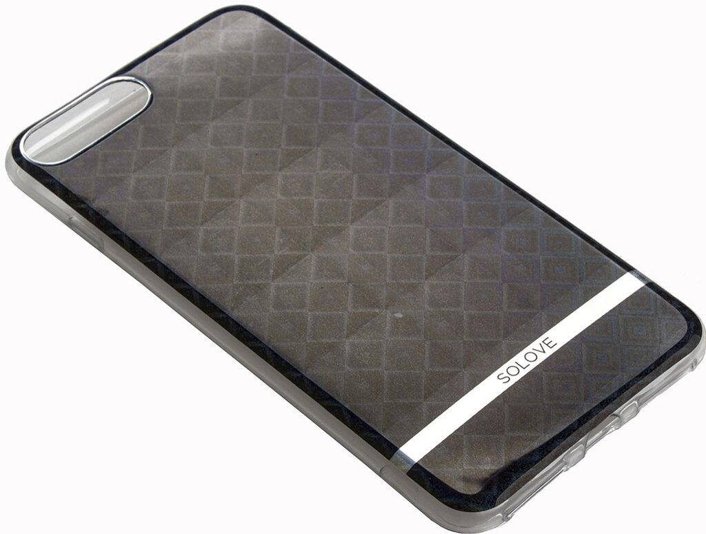 Чехол-накладка Solove TPU case 3D B2 with figure iPhone 7 Plus Black від компанії Shock km ua - фото 1