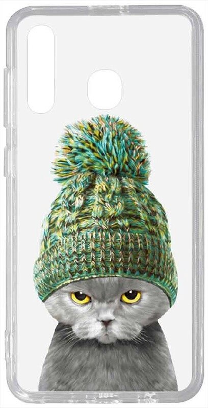 Чехол-накладка TOTO Acrylic+TPU Print Case Samsung Galaxy A20/A30 #7 Cat In Hat Transparent від компанії Shock km ua - фото 1