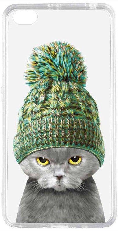 Чехол-накладка TOTO Acrylic+TPU Print Case Xiaomi Redmi Go #7 Cat In Hat Transparent від компанії Shock km ua - фото 1