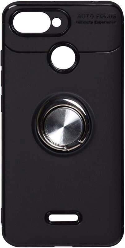 Чехол-накладка TOTO Car Magnetic Ring TPU Case Xiaomi Redmi 6A Black/Silver від компанії Shock km ua - фото 1