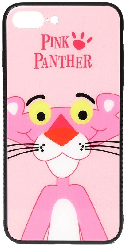 Чехол-накладка TOTO Cartoon Print Glass Case Apple iPhone 7 Plus/8 Plus Pink Panther від компанії Shock km ua - фото 1