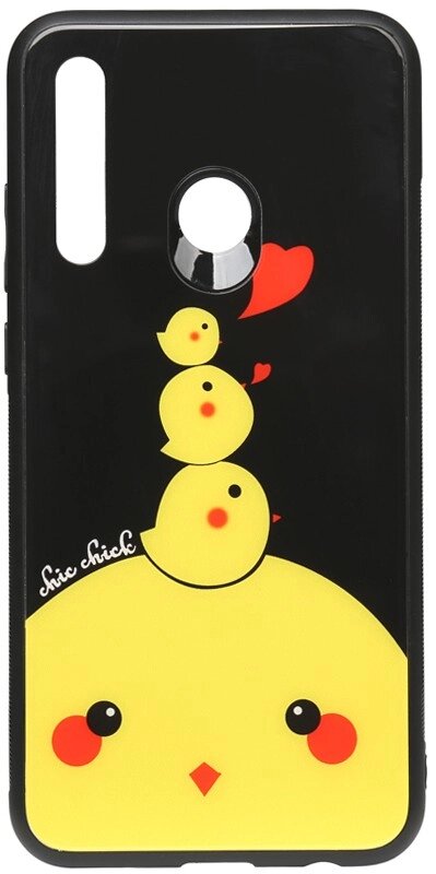 Чехол-накладка TOTO Cartoon Print Glass Case Huawei P Smart+ 2019 Chicken Chick від компанії Shock km ua - фото 1