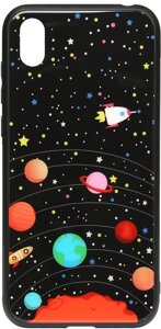 Чехол-накладка TOTO Cartoon Print Glass Case Huawei Y5 2019 Planets
