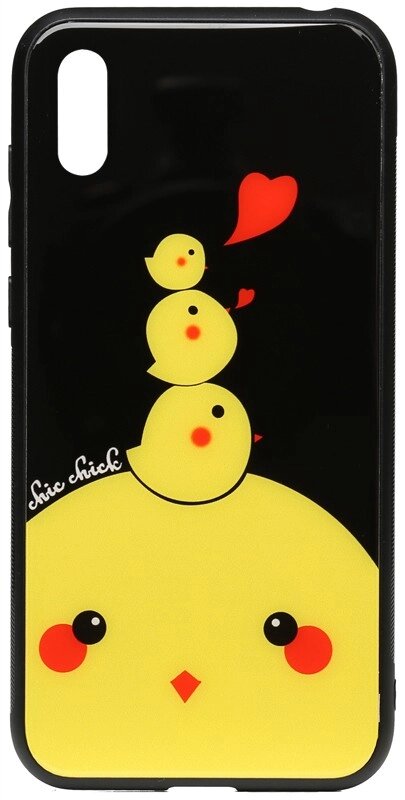 Чехол-накладка TOTO Cartoon Print Glass Case Huawei Y6 2019 Chicken Chick від компанії Shock km ua - фото 1