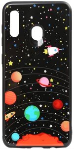 Чехол-накладка TOTO Cartoon Print Glass Case Huawei Y7 2019 Planets