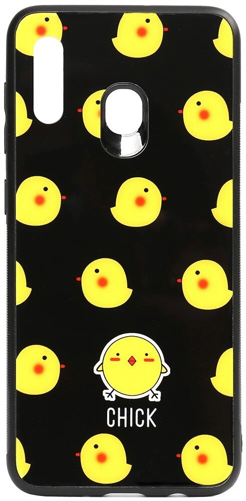 Чехол-накладка TOTO Cartoon Print Glass Case Samsung Galaxy A20/A30 Chick від компанії Shock km ua - фото 1
