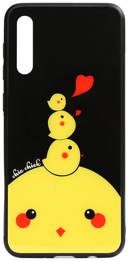 Чехол-накладка TOTO Cartoon Print Glass Case Samsung Galaxy A70 Chicken Chick від компанії Shock km ua - фото 1