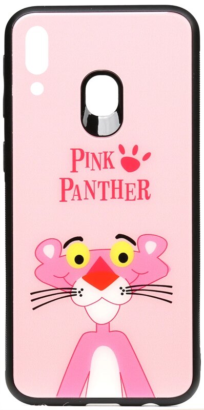 Чехол-накладка TOTO Cartoon Print Glass Case Samsung Galaxy M20 Pink Panther від компанії Shock km ua - фото 1