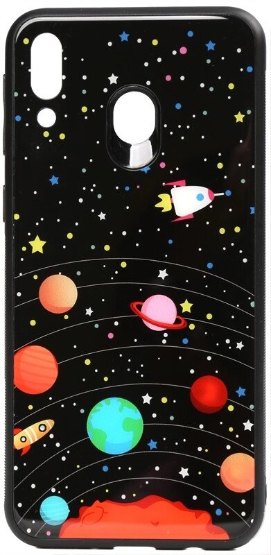 Чехол-накладка TOTO Cartoon Print Glass Case Samsung Galaxy M20 Planets від компанії Shock km ua - фото 1