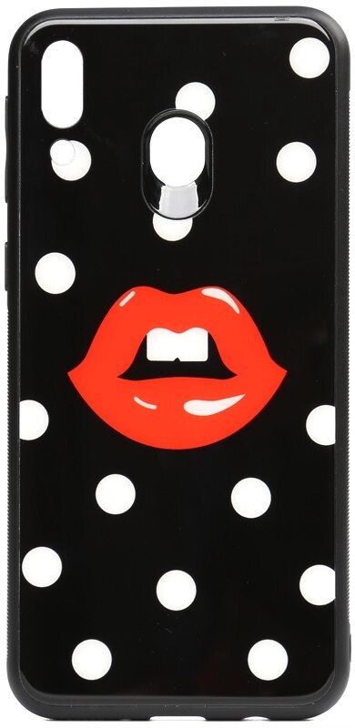 Чехол-накладка TOTO Cartoon Print Glass Case Samsung Galaxy M20 Red Lips від компанії Shock km ua - фото 1
