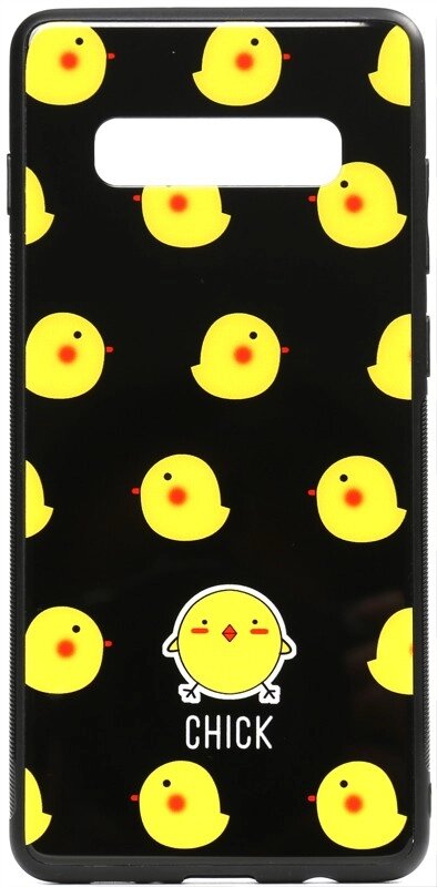 Чехол-накладка TOTO Cartoon Print Glass Case Samsung Galaxy S10e Chick від компанії Shock km ua - фото 1