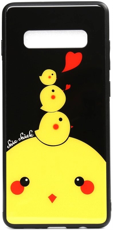 Чехол-накладка TOTO Cartoon Print Glass Case Samsung Galaxy S10e Chicken Chick від компанії Shock km ua - фото 1