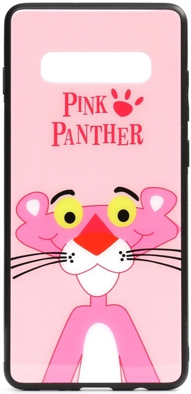 Чехол-накладка TOTO Cartoon Print Glass Case Samsung Galaxy S10e Pink Panther від компанії Shock km ua - фото 1