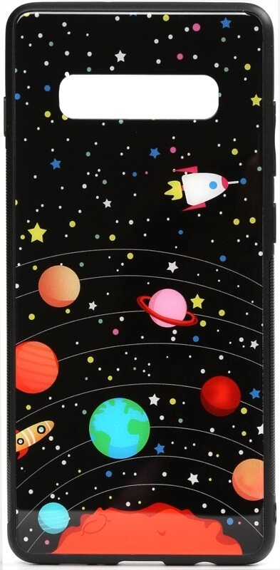 Чехол-накладка TOTO Cartoon Print Glass Case Samsung Galaxy S10e Planets від компанії Shock km ua - фото 1