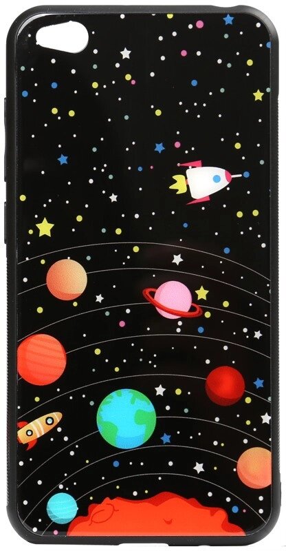 Чехол-накладка TOTO Cartoon Print Glass Case Xiaomi Redmi Go Planets від компанії Shock km ua - фото 1