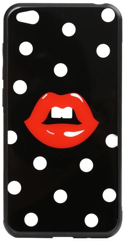 Чехол-накладка TOTO Cartoon Print Glass Case Xiaomi Redmi Go Red Lips від компанії Shock km ua - фото 1