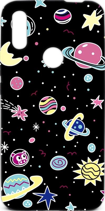 Чехол-накладка TOTO Cartoon Soft Silicone TPU Case Huawei P Smart Z Space Planets Black від компанії Shock km ua - фото 1